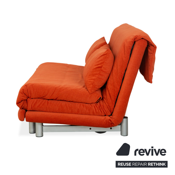 Ligne Roset Multy Stoff Sofa Orange Dreisitzer Neubezug