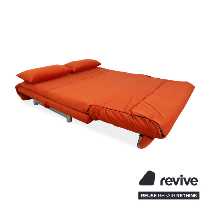 Ligne Roset Multy Fabric Sofa Orange Three-Seater Reupholstery