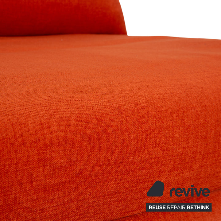 Ligne Roset Multy Fabric Sofa Orange Three-Seater Reupholstery