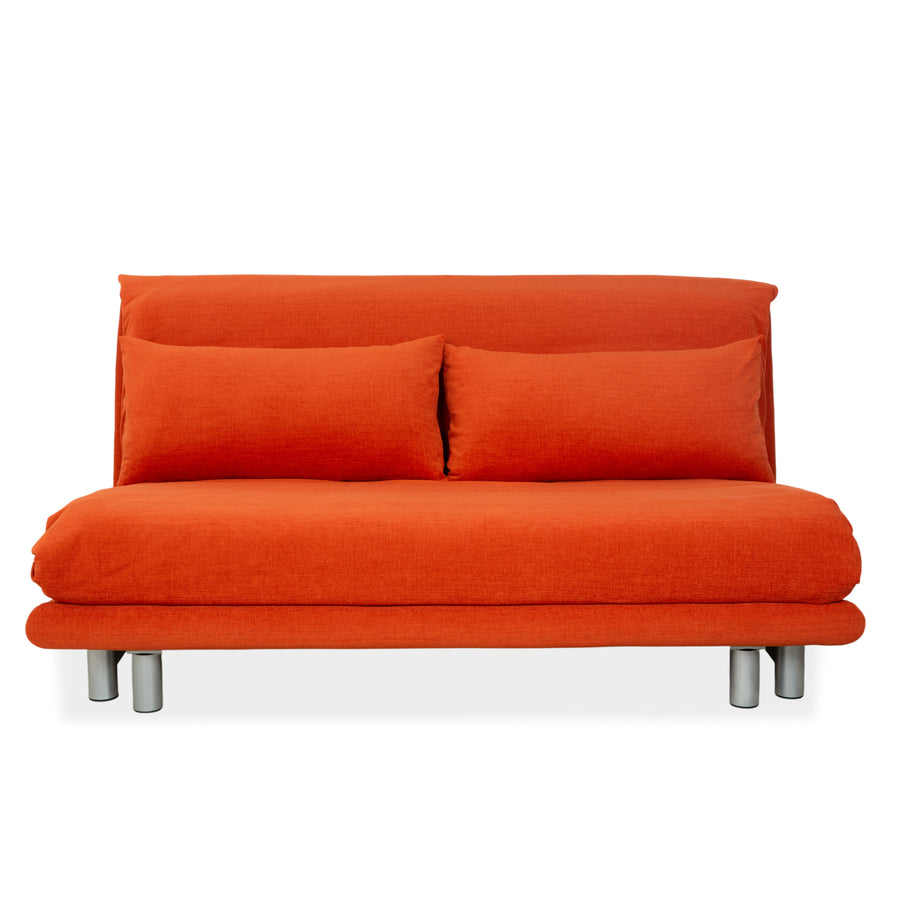 Ligne Roset Multy Fabric Sofa Orange Three-Seater Reupholstery