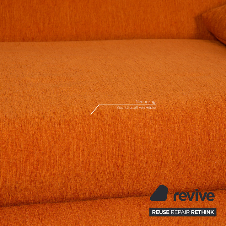 Ligne Roset Multy Stoff Sofa Orange Dreisitzer Couch Funktion Schlafsfunktion inkl. Armlehnen