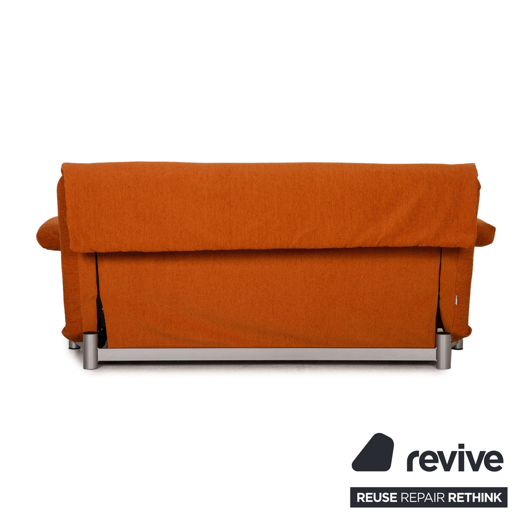 Ligne Roset Multy Stoff Sofa Orange Dreisitzer Couch Funktion Schlafsfunktion inkl. Armlehnen