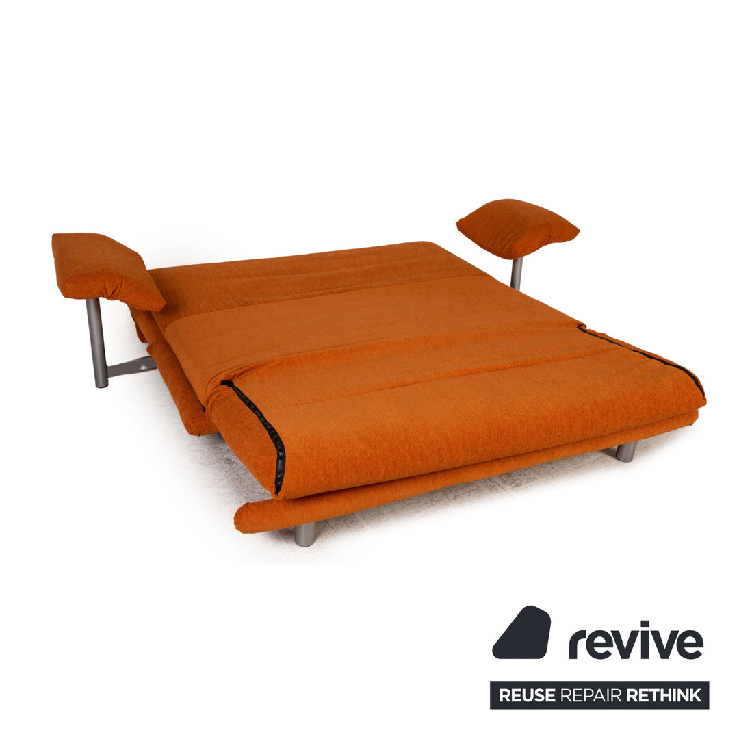 Ligne Roset Multy Stoff Sofa Orange Dreisitzer Couch Funktion Schlafsfunktion inkl. Armlehnen