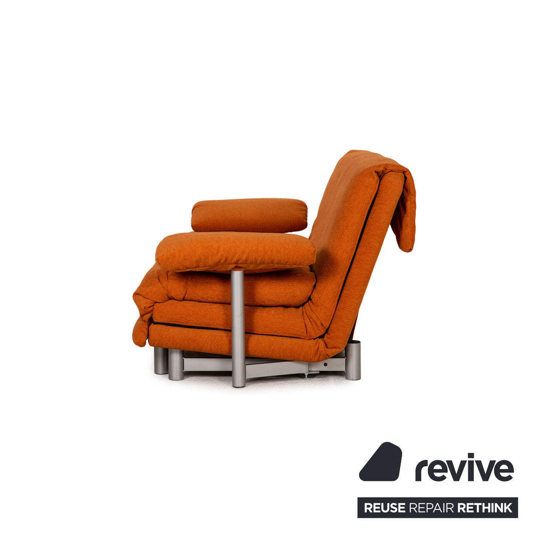 Ligne Roset Multy Stoff Sofa Orange Dreisitzer Couch Funktion Schlafsfunktion inkl. Armlehnen