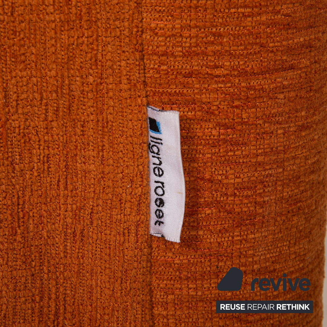 Ligne Roset Multy Stoff Sofa Orange Dreisitzer Couch Funktion Schlafsfunktion inkl. Armlehnen