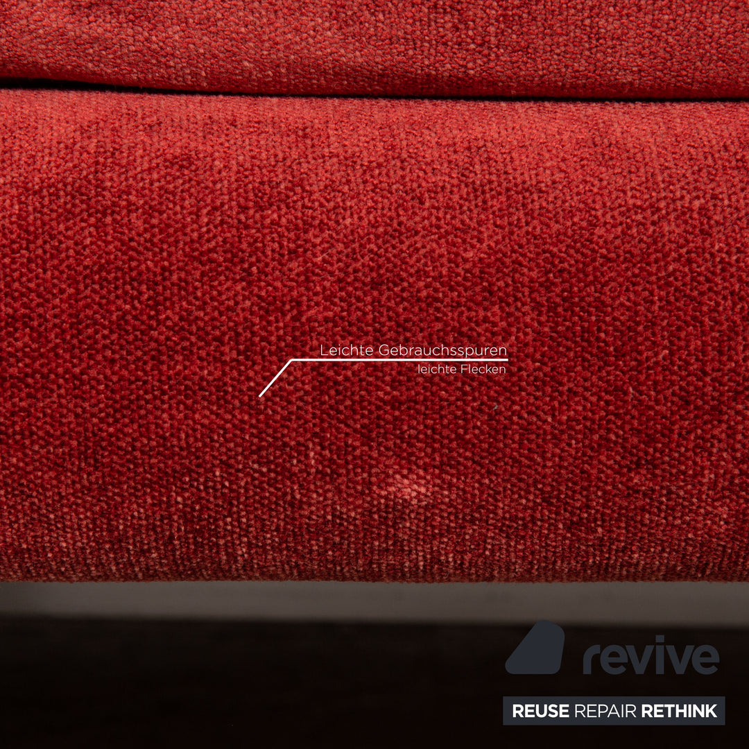 Ligne Roset Multy stoffen bank rood driezitsbank met slaapfunctie