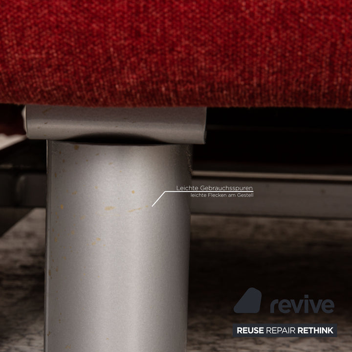 Ligne Roset Multy stoffen bank rood driezitsbank met slaapfunctie