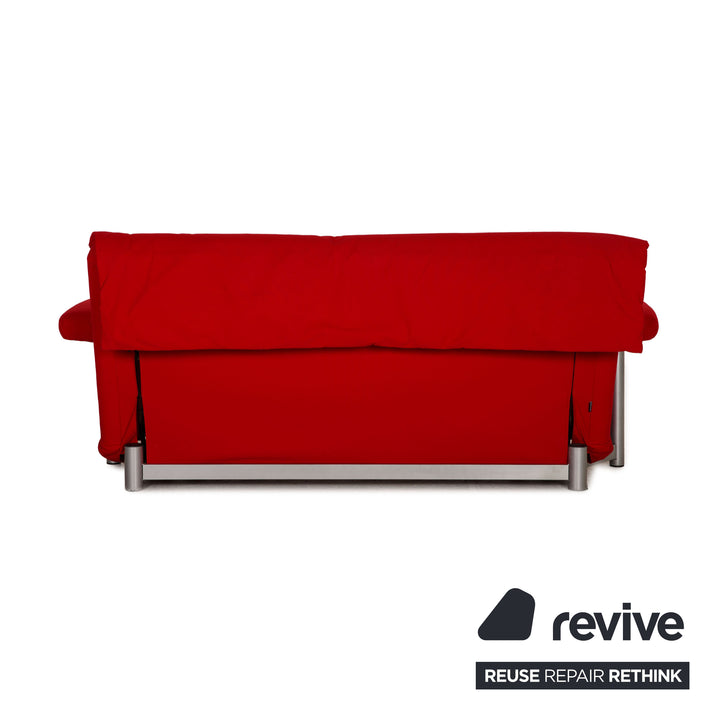 ligne roset Multy stoffen bank rood driezitsbank met slaapfunctie incl. armleuningen