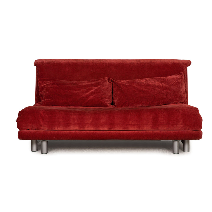 Ligne Roset Multy stoffen bank rood driezitsbank met slaapfunctie