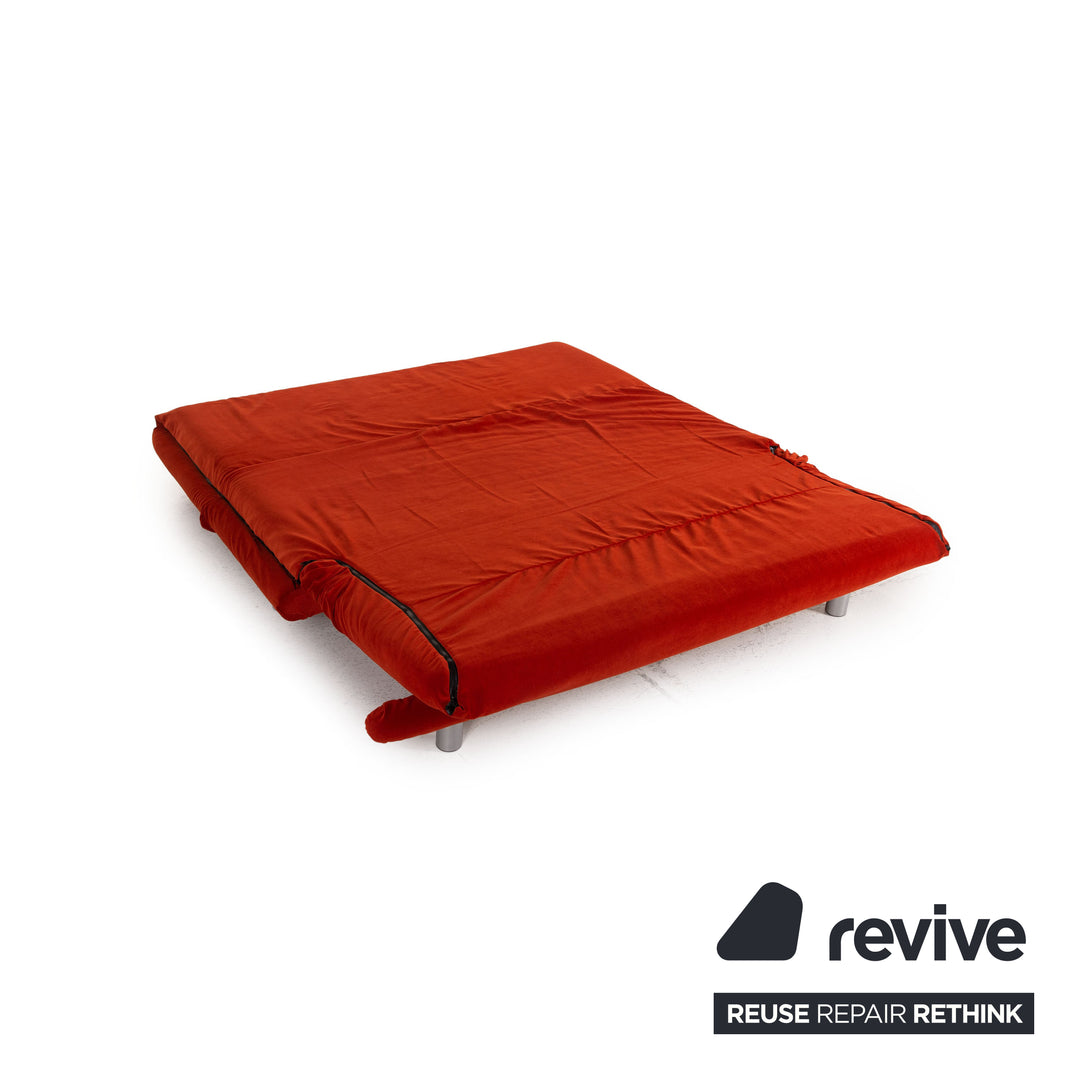ligne roset Multy fabric sofa red three-seater couch function sleeping function
