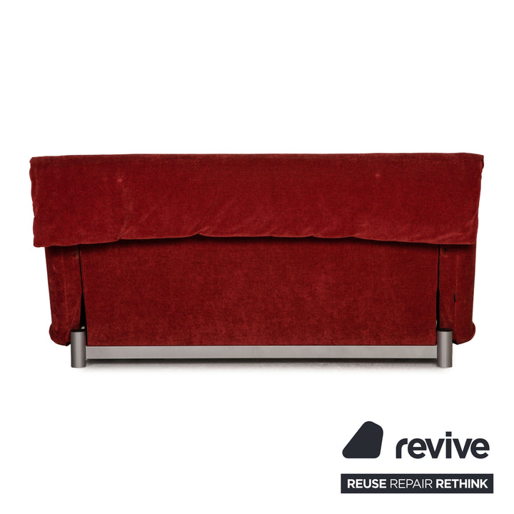 Ligne Roset Multy stoffen bank rood driezitsbank met slaapfunctie