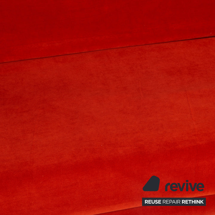 ligne roset Multy fabric sofa red three-seater couch function sleeping function