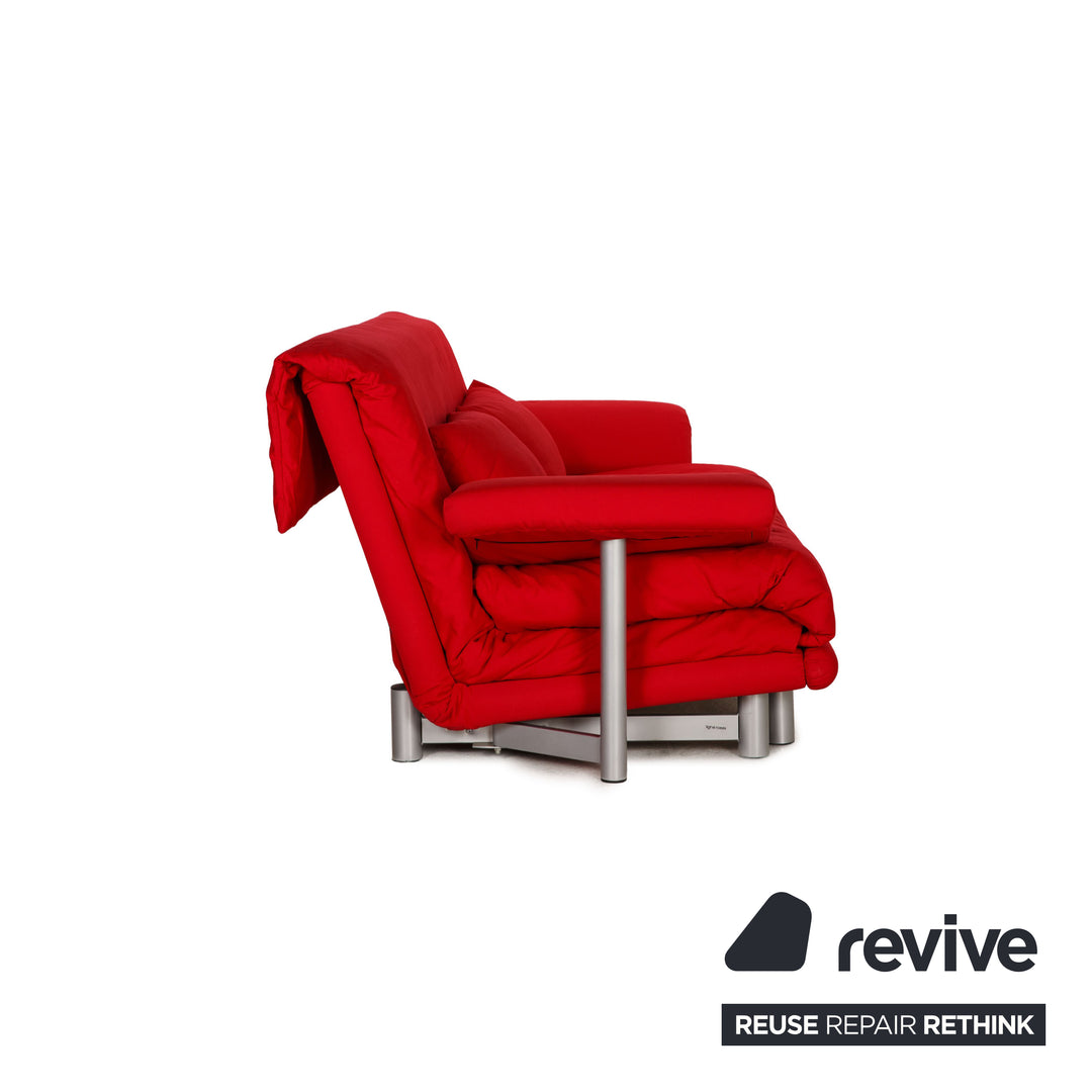 ligne roset Multy Stoff Sofa Rot Dreisitzer Couch Funktion Schlaffunktion inkl. Armlehnen