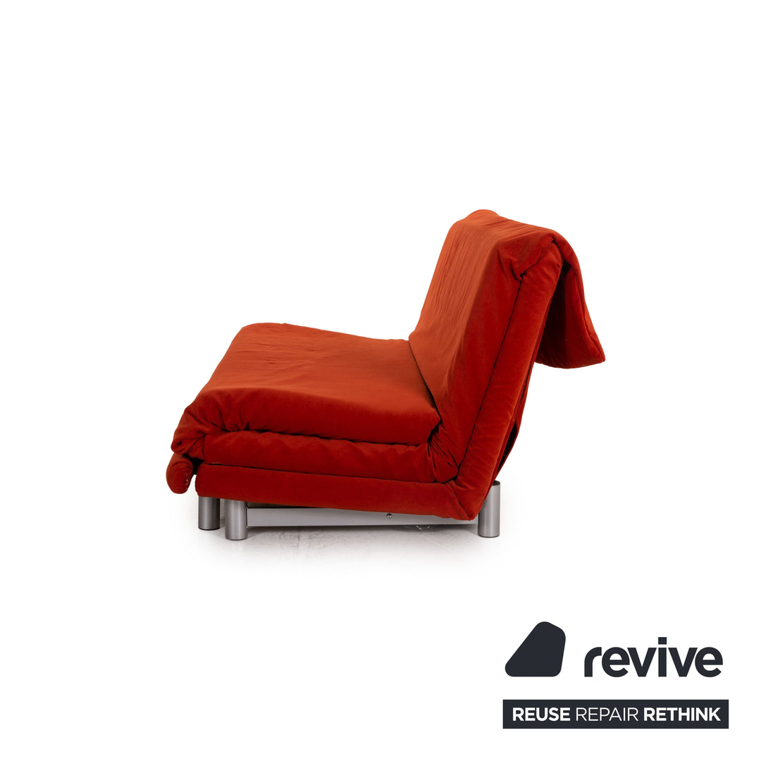 ligne roset Multy fabric sofa red three-seater couch function sleeping function