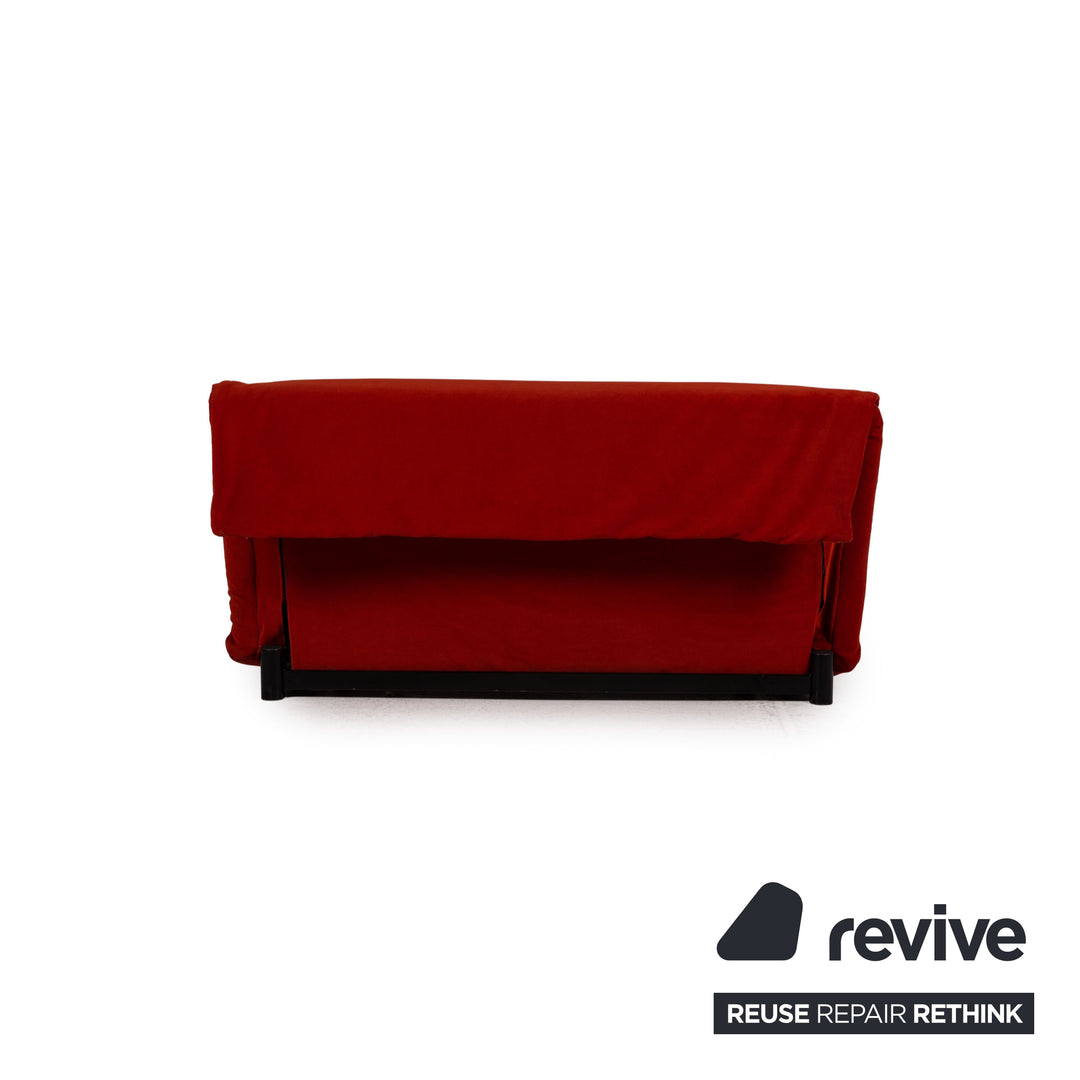 Ligne Roset Multy stoffen bank rood slaapbank driezits met slaapfunctie