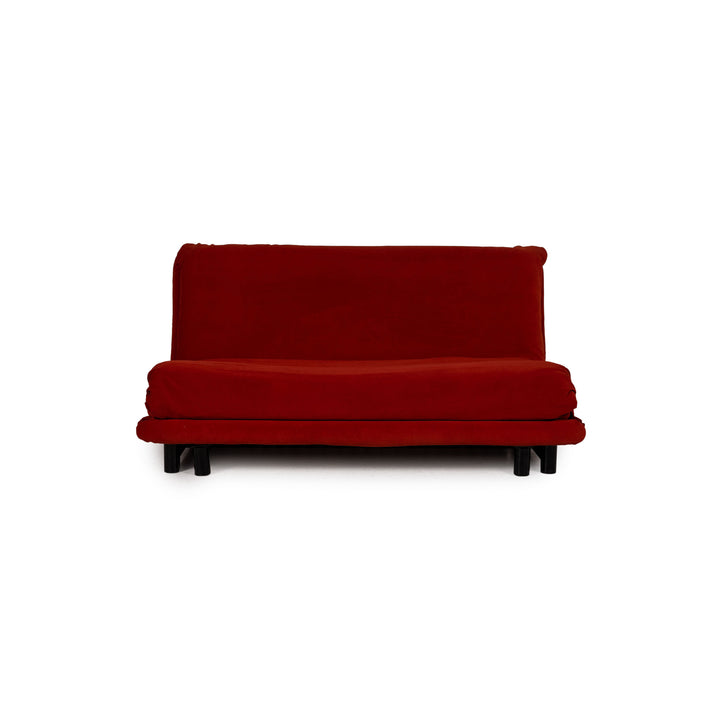Ligne Roset Multy stoffen bank rood slaapbank driezits met slaapfunctie