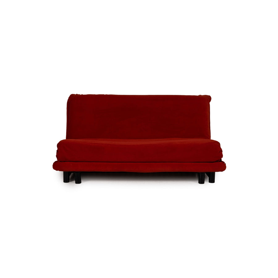 Ligne Roset Multy stoffen bank rood slaapbank driezits met slaapfunctie