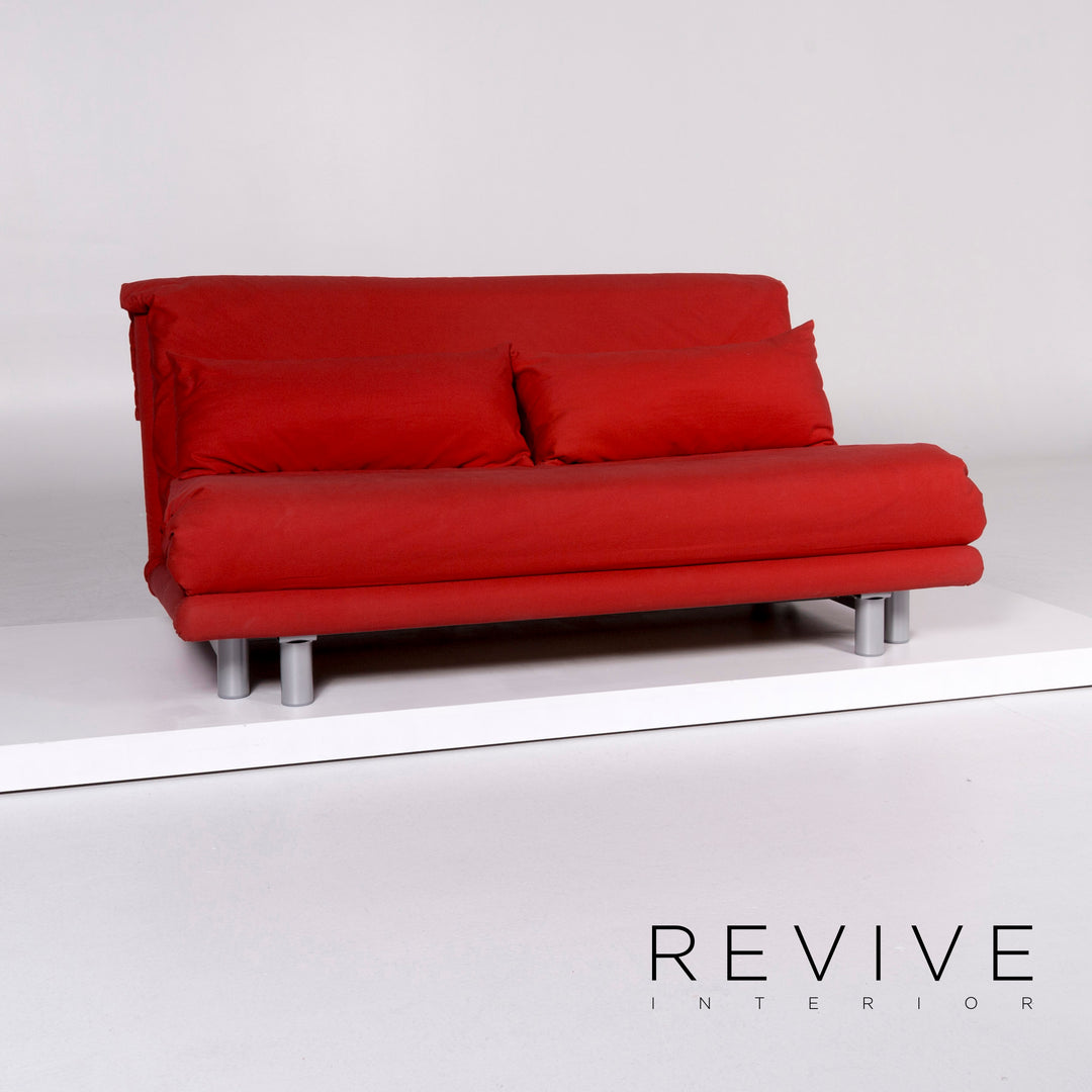 Ligne Roset Multy stoffen bank rood slaapbank driezits slaapfunctie functionele bank #10319