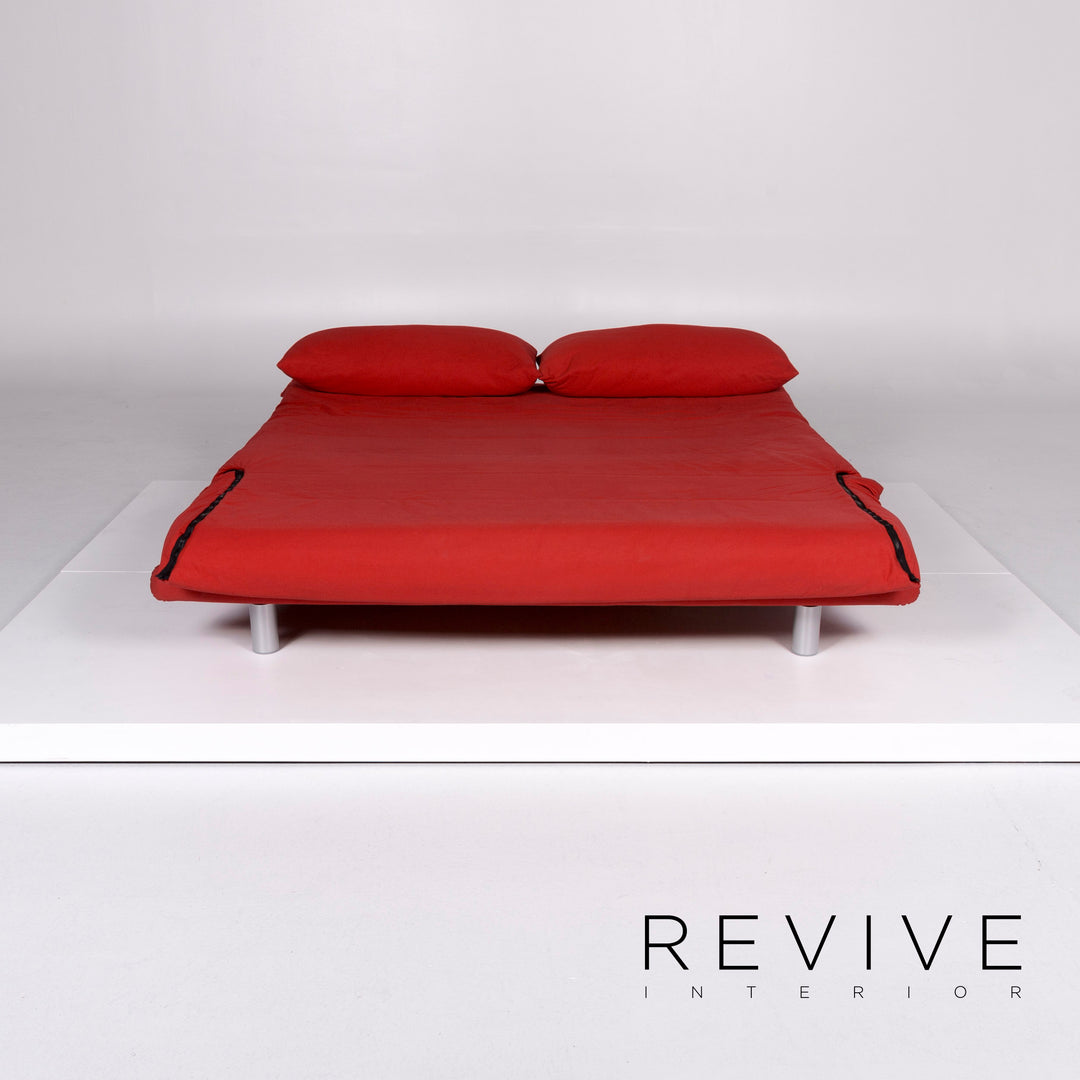 ligne roset Multy Stoff Sofa Rot Schlafsofa Dreisitzer Schlaffunktion Funktion Couch #10319