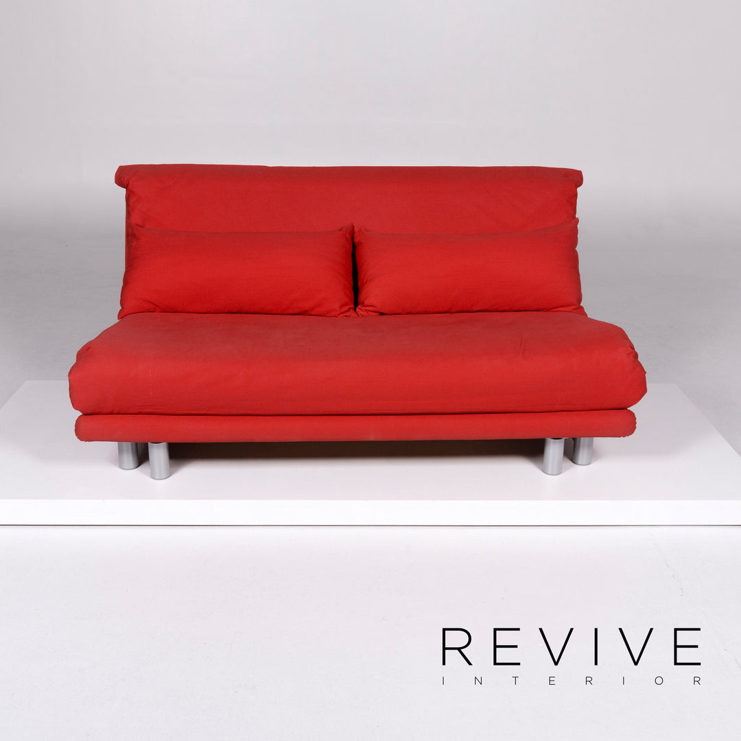 ligne roset Multy Stoff Sofa Rot Schlafsofa Dreisitzer Schlaffunktion Funktion Couch #10319