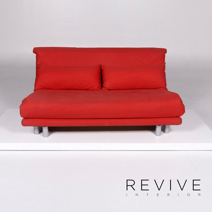 ligne roset Multy Stoff Sofa Rot Schlafsofa Dreisitzer Schlaffunktion Funktion Couch #10319