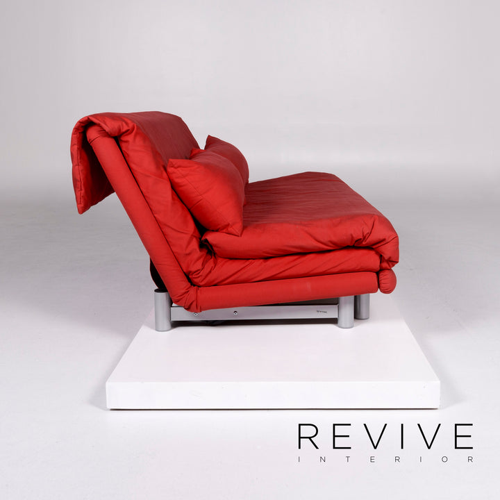 ligne roset Multy Stoff Sofa Rot Schlafsofa Dreisitzer Schlaffunktion Funktion Couch #10319