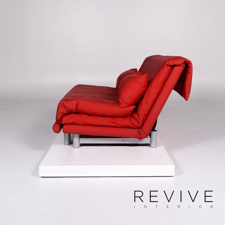 ligne roset Multy Stoff Sofa Rot Schlafsofa Dreisitzer Schlaffunktion Funktion Couch #10319