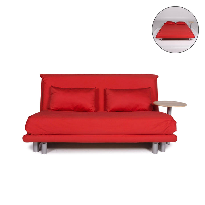 ligne roset Multy fabric three-seater sofa red sofa bed sleep function couch #11639