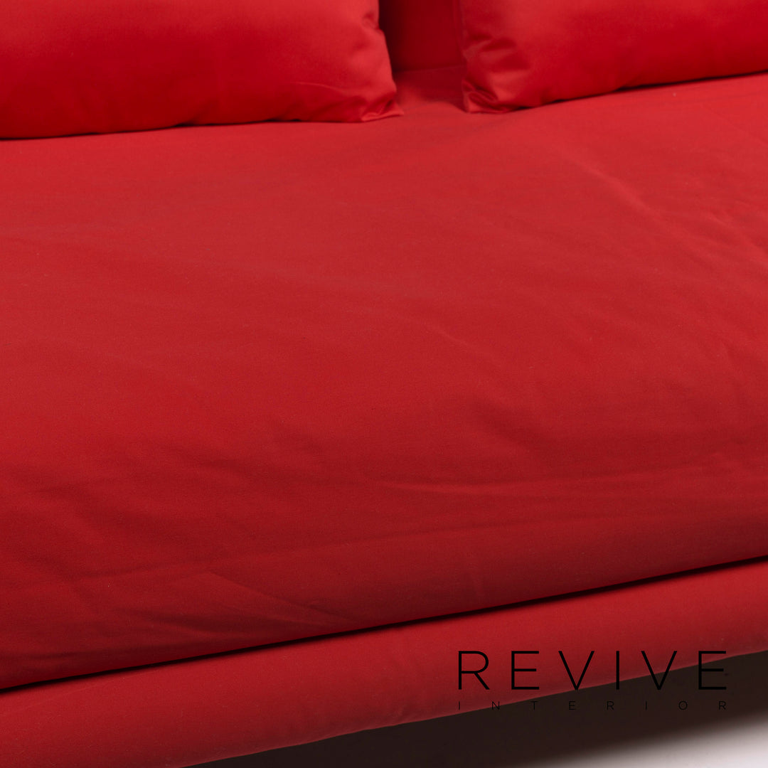 ligne roset Multy fabric three-seater sofa red sofa bed sleep function couch #11639