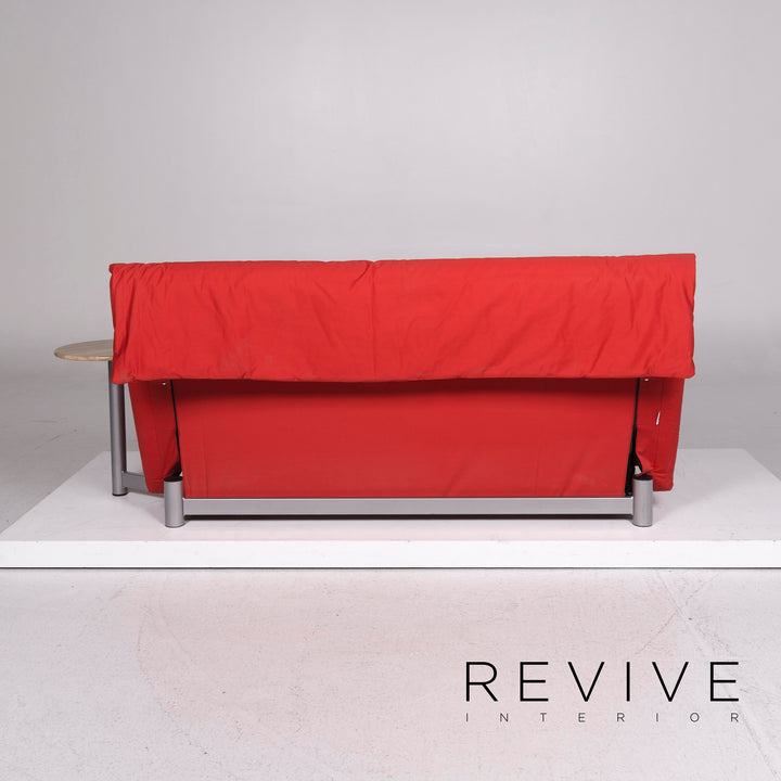 ligne roset Multy fabric three-seater sofa red sofa bed sleep function couch #11639