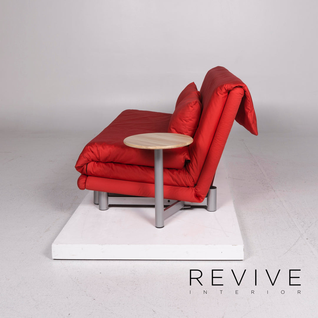 ligne roset Multy fabric three-seater sofa red sofa bed sleep function couch #11639