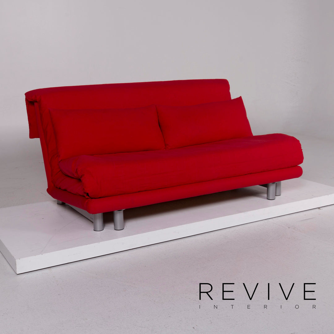 ligne roset Multy Stoff Sofa Rot Dreisitzer Schlaffunktion #11571