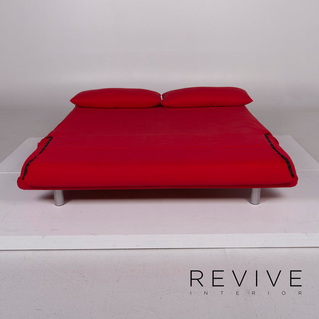 ligne roset Multy Stoff Sofa Rot Dreisitzer Schlaffunktion #11571