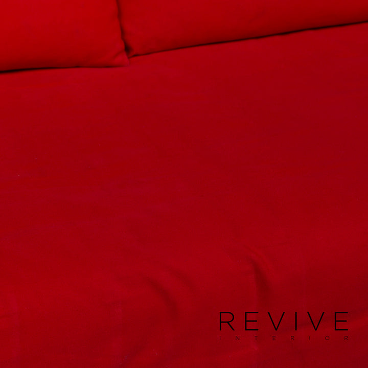 ligne roset Multy Stoff Sofa Rot Dreisitzer Schlaffunktion #11571