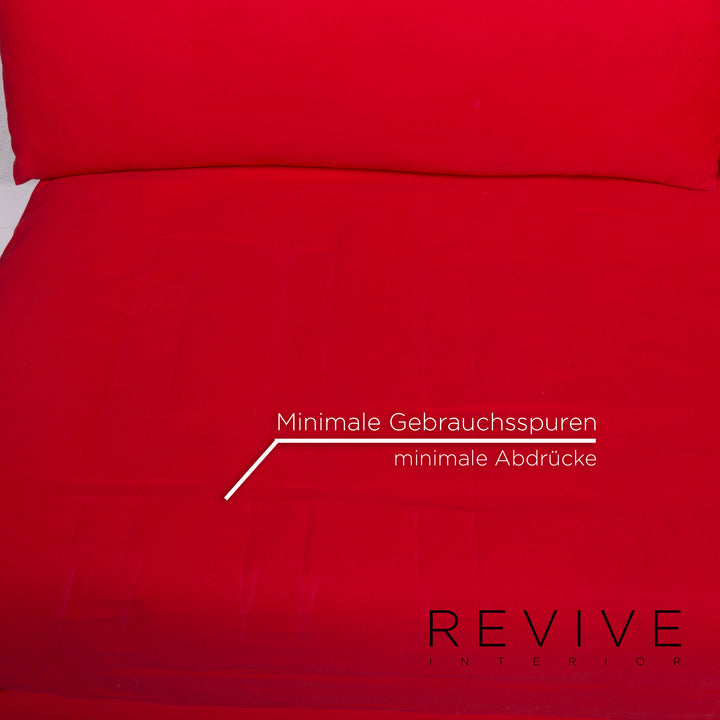 ligne roset Multy Stoff Sofa Rot Dreisitzer Schlaffunktion #11571