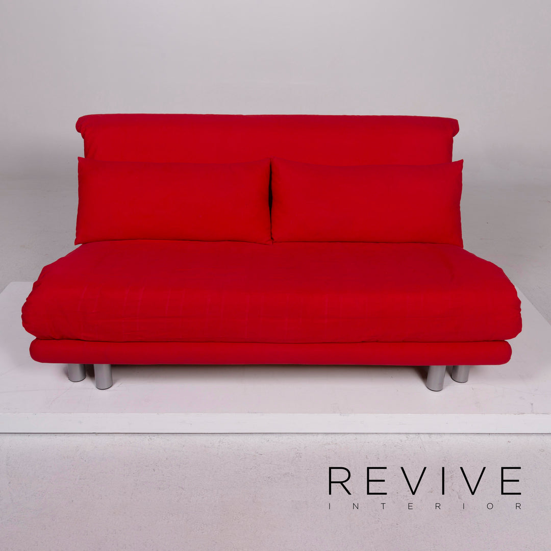 ligne roset Multy Stoff Sofa Rot Dreisitzer Schlaffunktion #11571