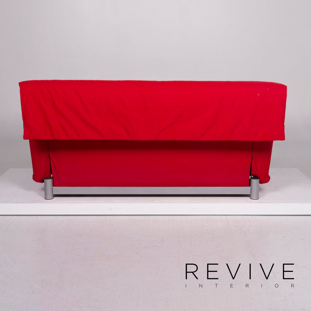 ligne roset Multy Stoff Sofa Rot Dreisitzer Schlaffunktion #11571