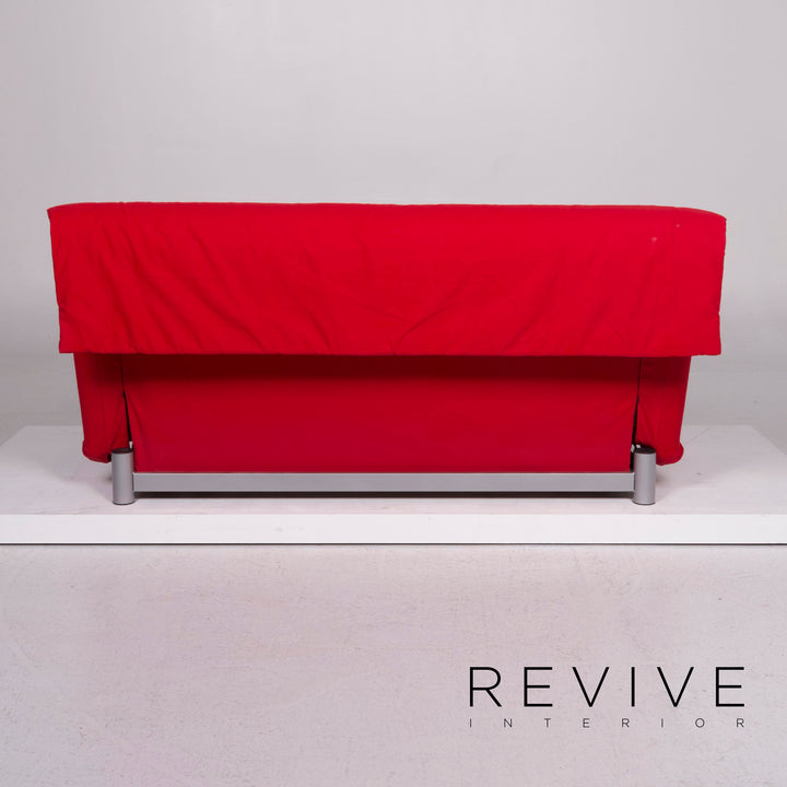 ligne roset Multy Stoff Sofa Rot Dreisitzer Schlaffunktion #11571