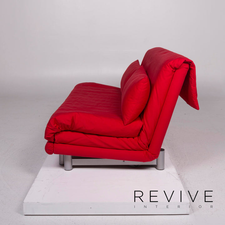 ligne roset Multy Stoff Sofa Rot Dreisitzer Schlaffunktion #11571