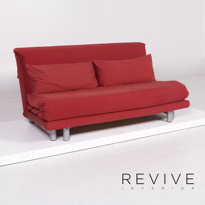 ligne roset Multy Stoff Sofa Rot Dreisitzer Schlaffunktion #11755