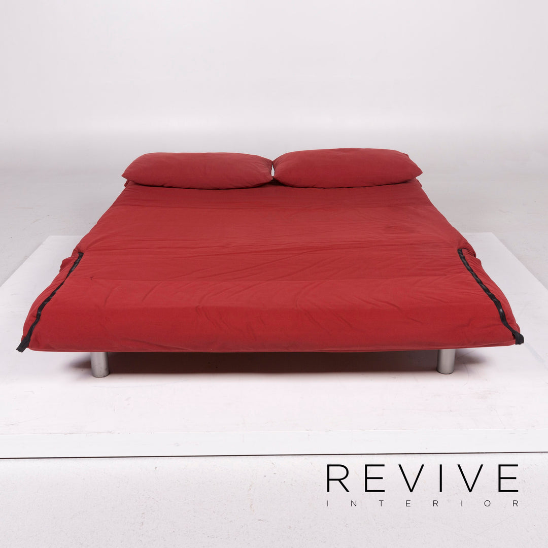 ligne roset Multy Stoff Sofa Rot Dreisitzer Schlaffunktion #11755