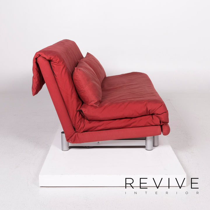 ligne roset Multy Stoff Sofa Rot Dreisitzer Schlaffunktion #11755