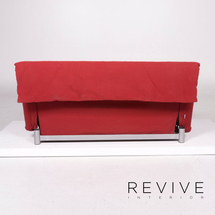 ligne roset Multy Stoff Sofa Rot Dreisitzer Schlaffunktion #11755