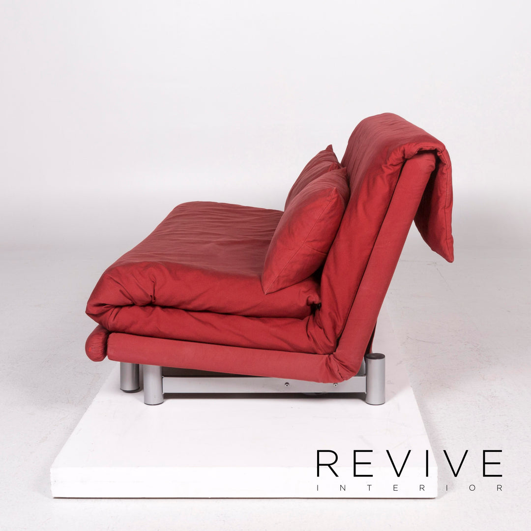 ligne roset Multy Stoff Sofa Rot Dreisitzer Schlaffunktion #11755
