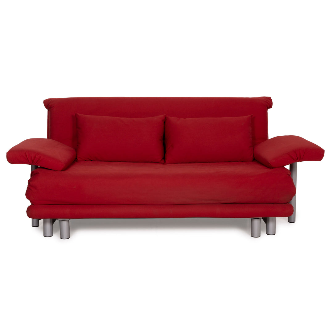 ligne roset Multy Fabric Sofa Red Two Seater Sleeper Sofa Bed