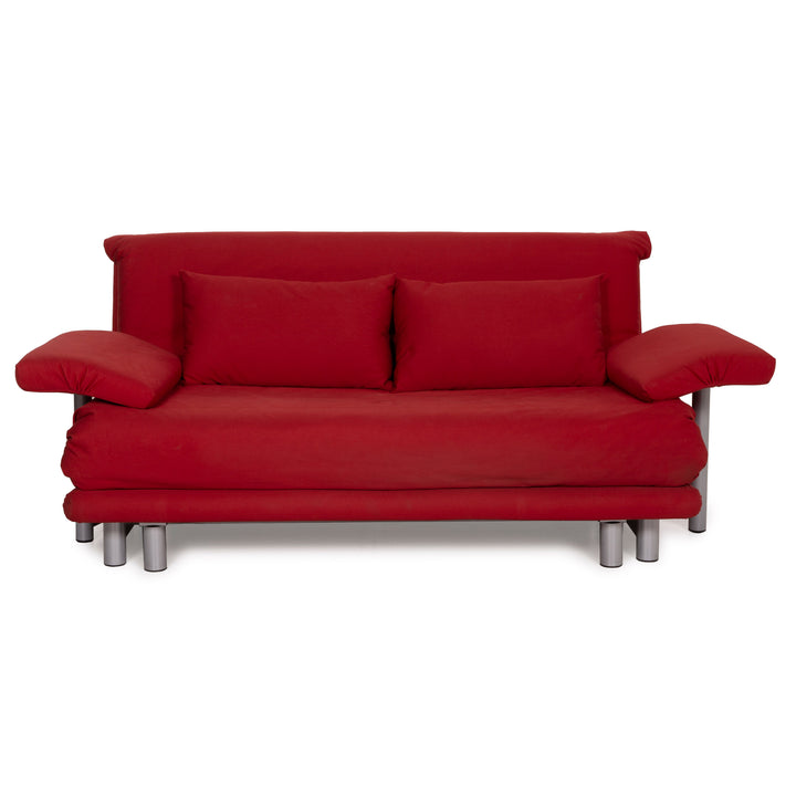 ligne roset Multy Fabric Sofa Red Two Seater Sleeper Sofa Bed