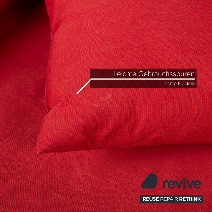 ligne roset Multy Fabric Sofa Red Two Seater Sleeper Sofa Bed