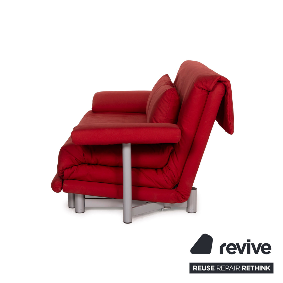 ligne roset Multy Fabric Sofa Red Two Seater Sleeper Sofa Bed