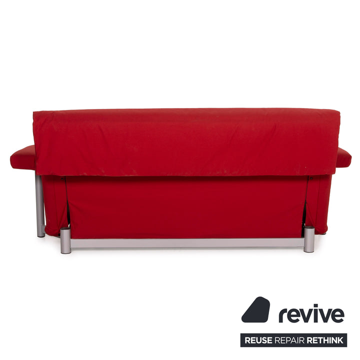 ligne roset Multy Fabric Sofa Red Two Seater Sleeper Sofa Bed