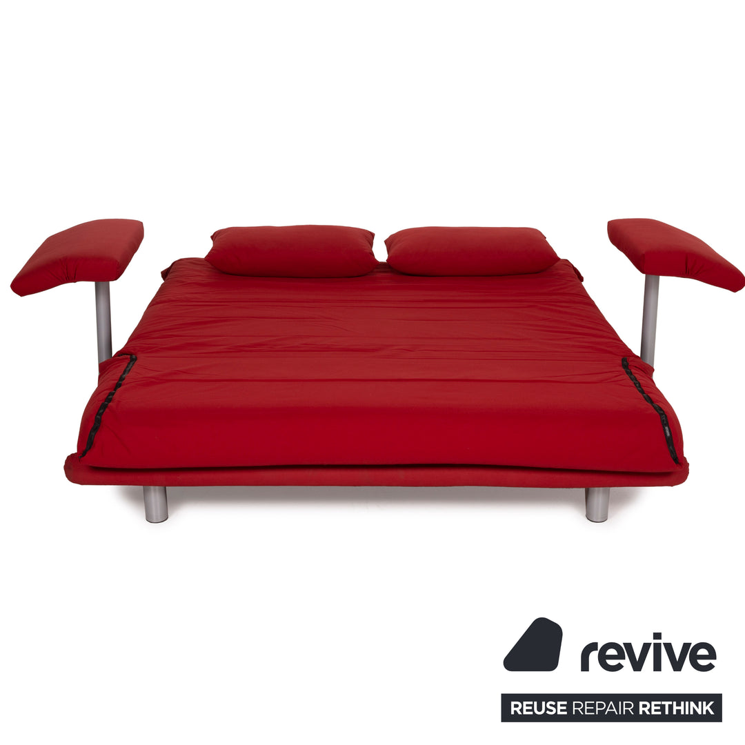 ligne roset Multy Fabric Sofa Red Two Seater Sleeper Sofa Bed